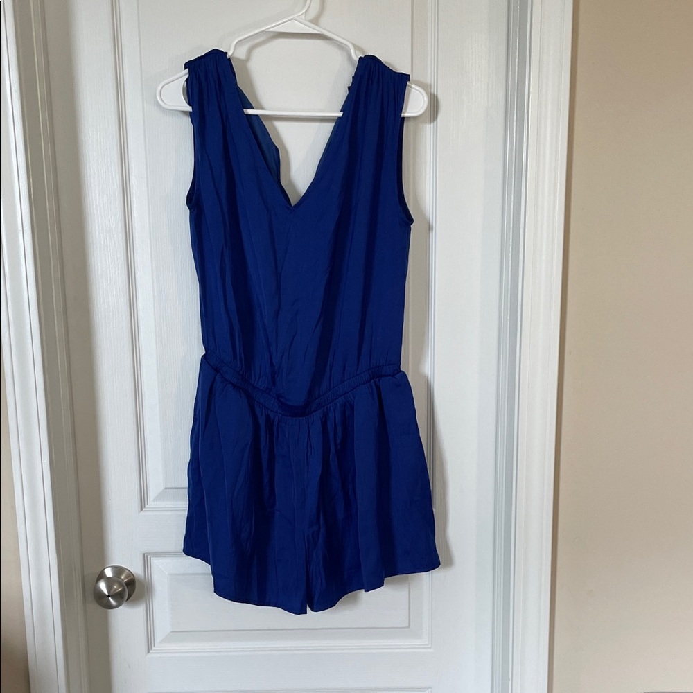 LOFT Women's Royal Blue V-Neck Romper